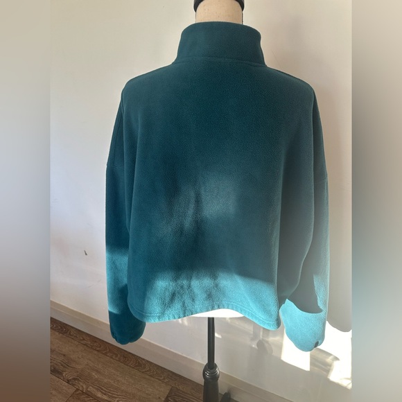 Fabletics green teddy sweater half zip XL - Picture 3 of 5
